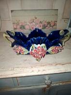 Antiek blauwe jardiniere Franse Barbotine Majolica, Ophalen of Verzenden