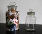 TWEE VOORRAAD POTTEN VAN GLAS- UIT ITALIE, Antiek en Kunst, Curiosa en Brocante, Ophalen of Verzenden