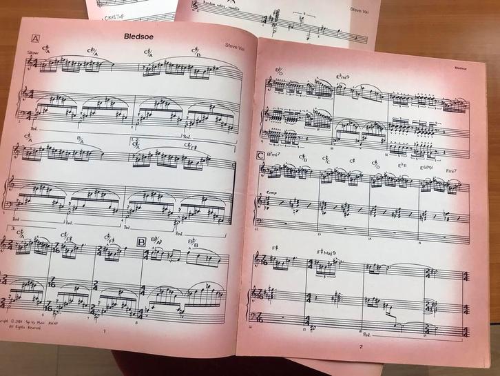 Steve Vai Partituren - 4 Stuks, Muziek en Instrumenten, Bladmuziek, Gebruikt, Artiest of Componist, Rock en Metal, Gitaar, Ophalen of Verzenden