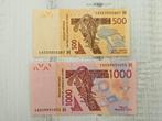 West-Afrika  500/1000 francs  2012/2003, Postzegels en Munten, Bankbiljetten | Afrika, Ophalen of Verzenden, Overige landen