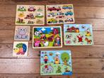 Houten puzzels set van 7 stuks, Kinderen en Baby's, Speelgoed | Kinderpuzzels, Ophalen of Verzenden, Zo goed als nieuw, Van hout