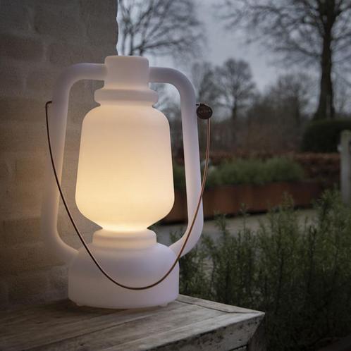 50 cm grote kunststof (hang/sta)lamp a la stormlamp, Huis en Inrichting, Lampen | Hanglampen, 50 tot 75 cm, Kunststof, Ophalen