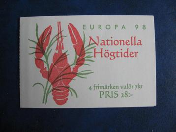 CEPT-Europa, boekje ZWEDEN, 1998, postfris beschikbaar voor biedingen