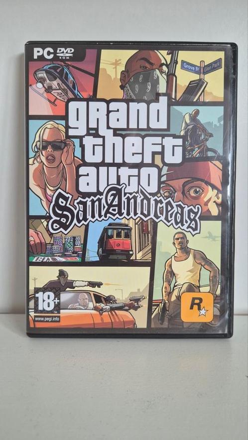 Grand Theft Auto : San Andreas, Spelcomputers en Games, Games | Pc, Zo goed als nieuw, Avontuur en Actie, 1 speler, Vanaf 18 jaar