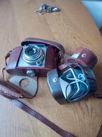 Vintage Camera met Flits & Leren Tas balda super baldina, Audio, Tv en Foto, Fotocamera's Analoog, Ophalen of Verzenden, Gebruikt