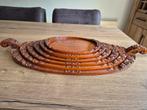 Oud Indisch houten dienbladen, handwerk, Ophalen of Verzenden