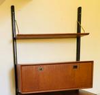 Topform wandkast van teak , Mid Century, Huis en Inrichting, Kasten | Wandmeubels, Ophalen, Denemarken, Teakhout, Minder dan 150 cm