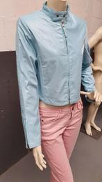 Lakjasje Foxy, lichtblauw, nepleer look. Maat XS, mt 34. S25, Kleding | Dames, Tweedehands verkoop, Tweedehands verkoop, Blauw