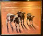 Theo Onnes koeien schilderij 90-110 cm beeld,met mooie lijst, Ophalen of Verzenden
