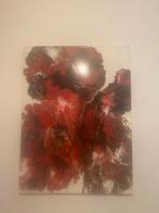 Abstract Schilderij - Rood en Zwart, Ophalen