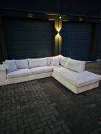 Luxe Ribstof Hoekbank Lounge Rechts - Gratis Bezorging - Rib, Ophalen of Verzenden, Zo goed als nieuw, Stof