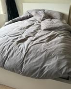 Bed met opberglades, lattenbodem en matras (Ikea), Gebruikt, 140 cm, Wit, Hout