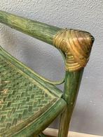 Kastje plantenstandaard rotan bamboe groen - vintage retro, Ophalen, Gebruikt, Onbekend, Onbekend