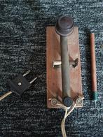 Vintage telegraaf seinsleutel/ morsesleutel met stekker, Ophalen of Verzenden