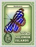 2017 Salomonseilanden Fauna Insecten Vlinders en Motten, Ophalen of Verzenden, Postfris, Dier of Natuur