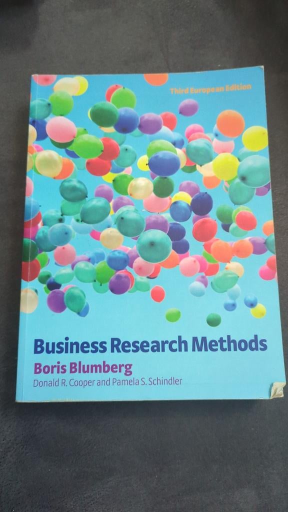 Business Research Methods - Boris Blumberg (3e editie), Gamma, HBO, Ophalen of Verzenden, Boris Blumberg, Donald R. Cooper, Pamela S. Schindler