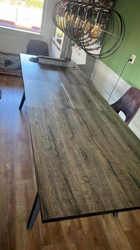 Eettafel, salontafel, dressoir en open kast set, Ophalen, 200 cm of meer, 50 tot 100 cm, Zo goed als nieuw