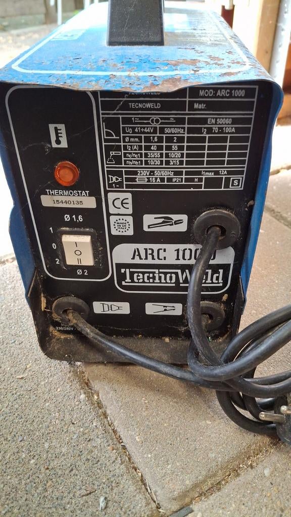 Tecnoweld ARC 1000 Lasapparaat - Gebruikt, Ophalen of Verzenden, Gebruikt, Minder dan 150 ampère, Elektroden