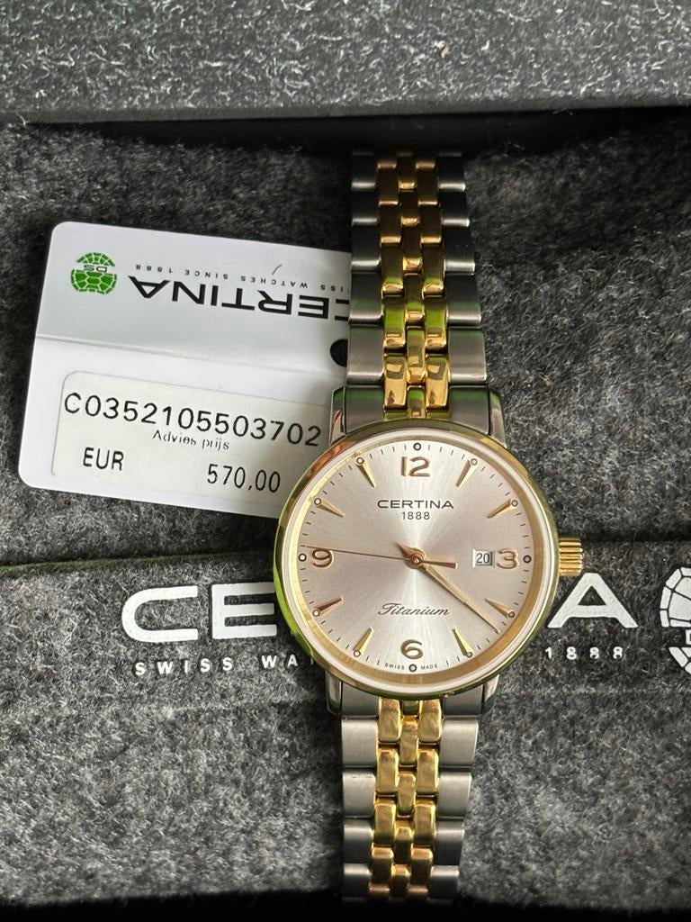 Certina dameshorloge, Sieraden, Tassen en Uiterlijk, Horloges | Dames, Nieuw, Polshorloge, Overige merken, Staal, Ophalen of Verzenden