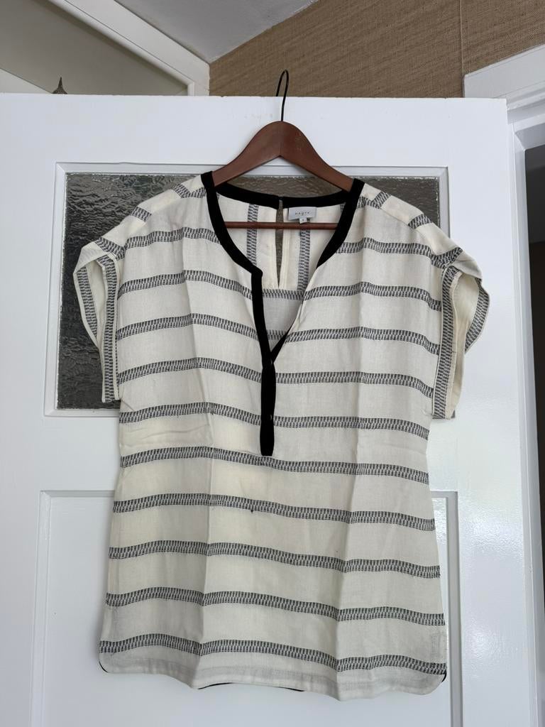 Dante 6 shirt creme zwart maat 2 - 38, Kleding | Dames, Maat 38/40 (M), Zwart, Ophalen of Verzenden, Zo goed als nieuw