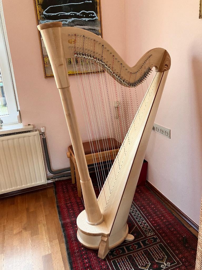 Prachtige Keltische klepjes-harp Riedel 40 snaren (darm), Muziek en Instrumenten, Snaarinstrumenten | Harpen, Ophalen, Zo goed als nieuw