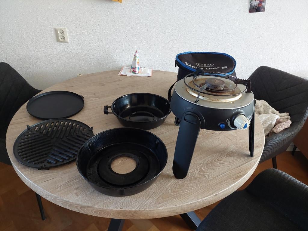 Cadac Safari Chef 2 - Compacte en veelzijdige gasbarbecue, Tuin en Terras, Gasbarbecues, Ophalen of Verzenden, Gebruikt, Cadac