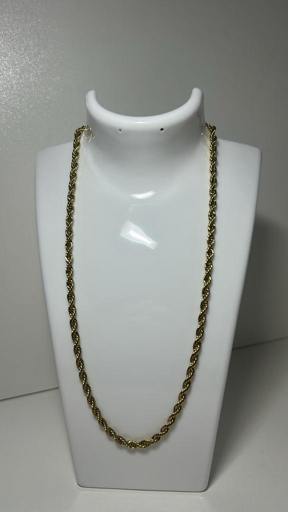 Rope chain, ketting goud, Sieraden, Tassen en Uiterlijk, Kettingen, Ophalen of Verzenden, Nieuw, Goud, Overige materialen