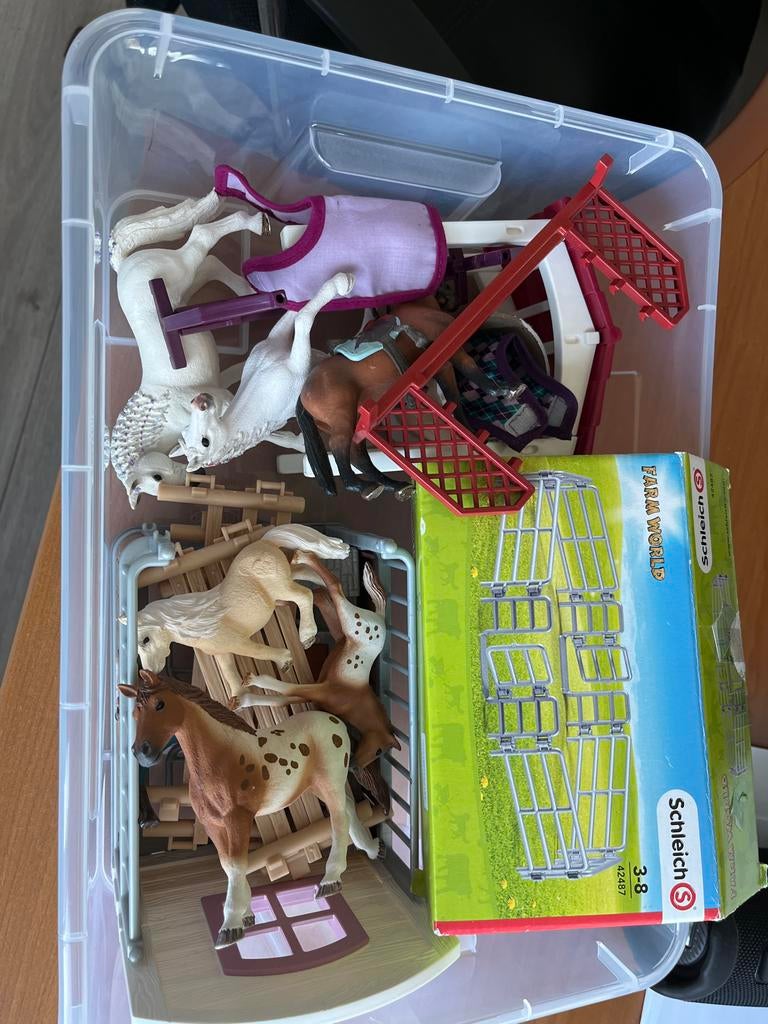 Grote verzameling Schleich paarden en accessoires, Ophalen of Verzenden, Gebruikt