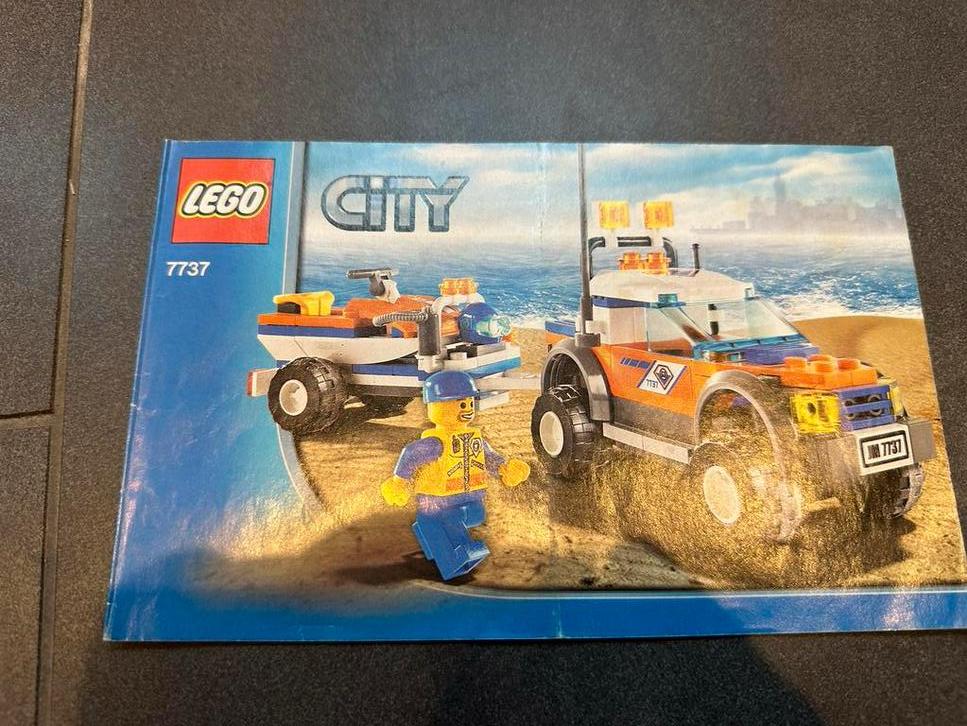 Lego City 7737 Strandwacht 4x4 met Jetski, Ophalen of Verzenden, Zo goed als nieuw, Complete set, Lego