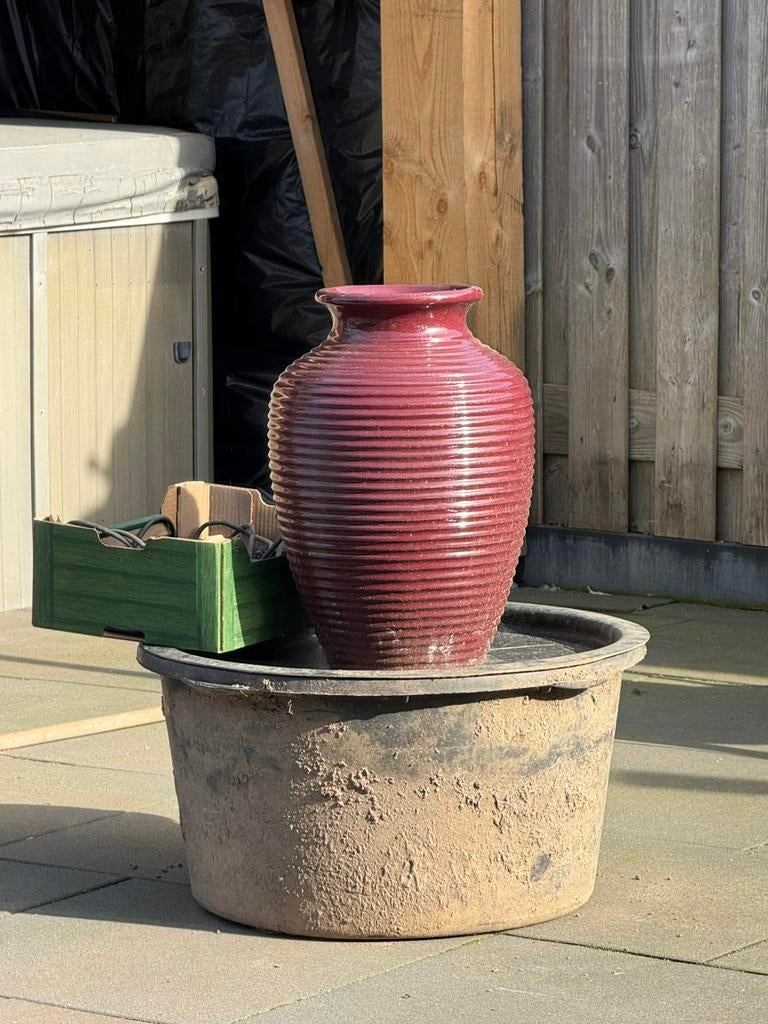 Tuin water ornament, Huis en Inrichting, Overige kleuren, Ophalen of Verzenden, Minder dan 50 cm, Glas