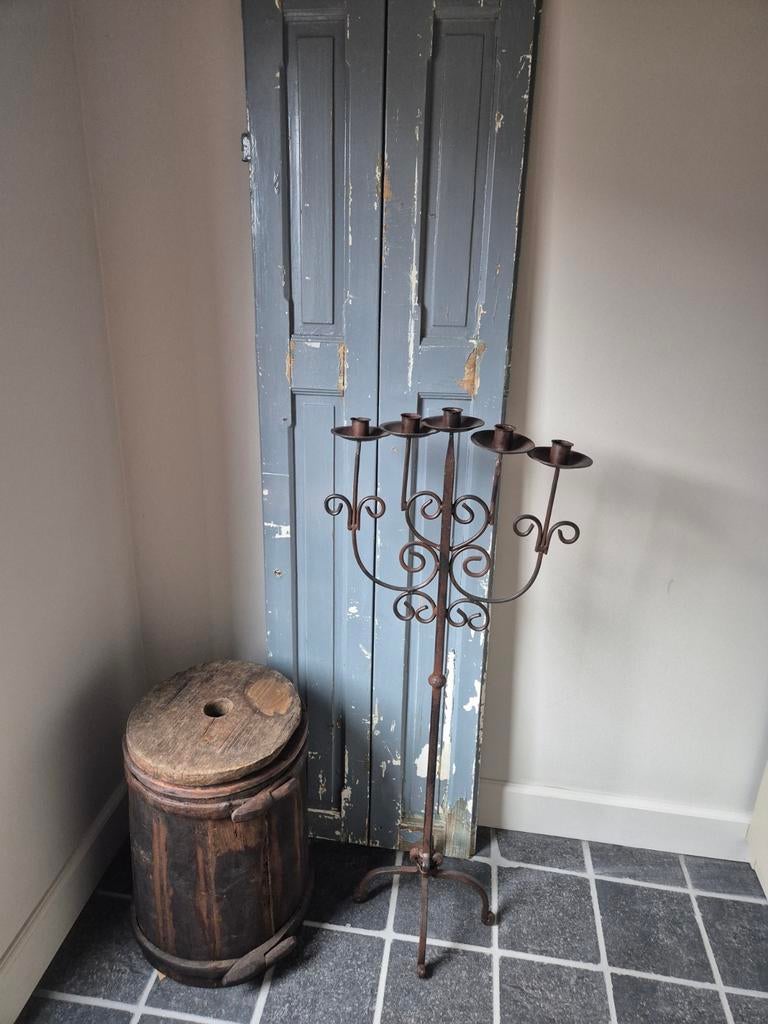 Sober landelijk kaarsenstandaard kaarsenhouder kandelaar, Huis en Inrichting, Woonaccessoires | Kapstokken, Ophalen, Zo goed als nieuw