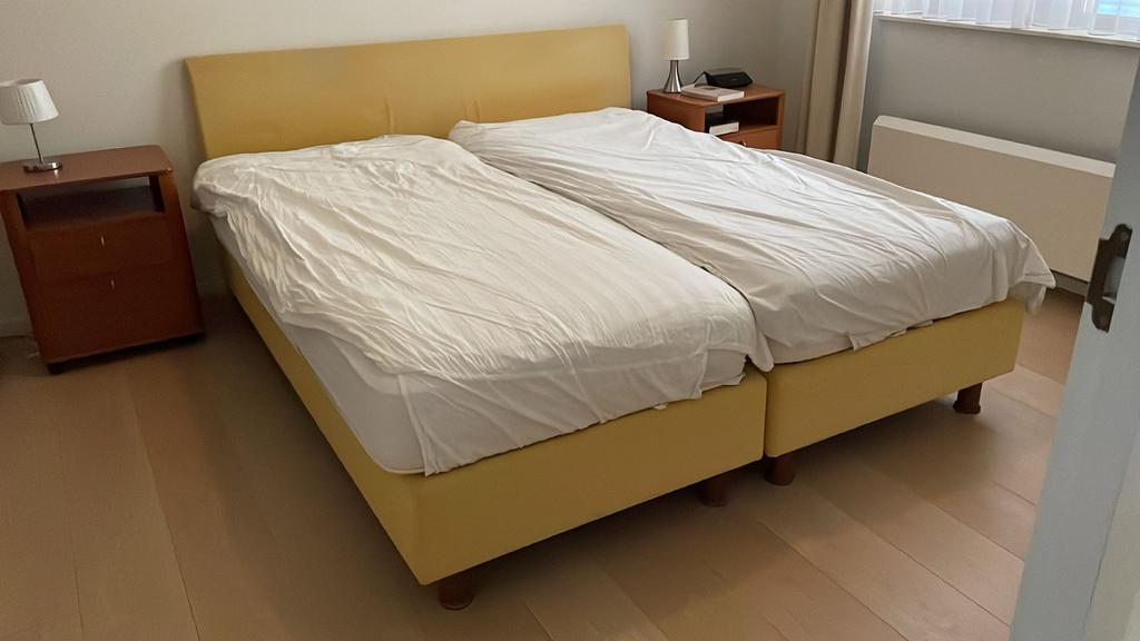 Boxspring 180x200 met Pullman - Comfortabel tweepersoonsbed, Ophalen, Gebruikt, Overige kleuren, Tweepersoons