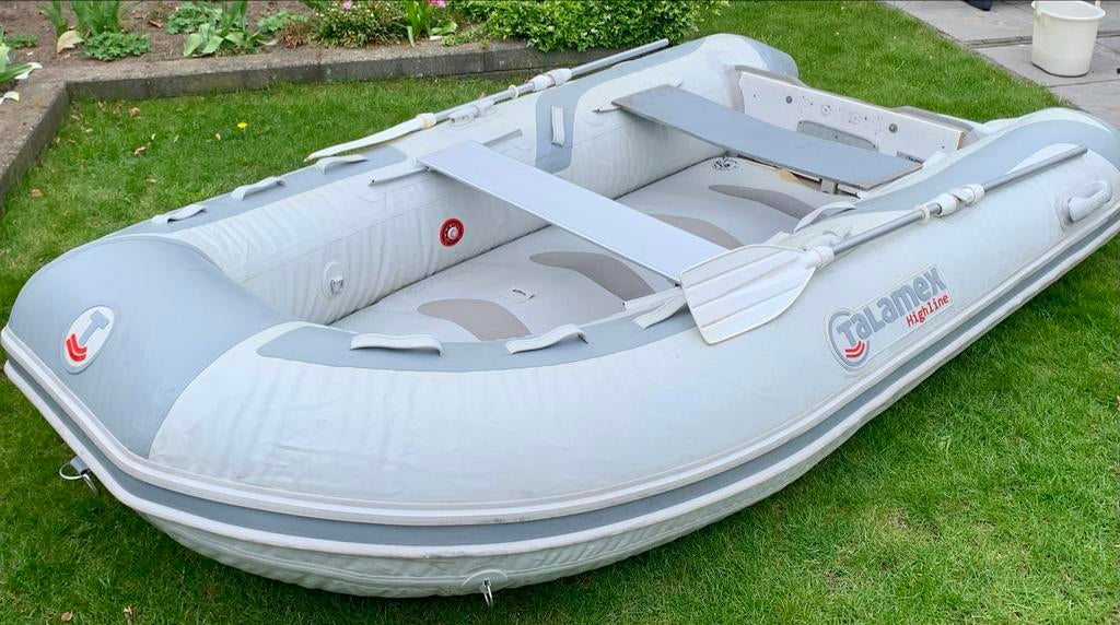 Talamex HLA300 opblaasboot, max 5 pers, 700kg, Watersport en Boten, Rubberboten, Airdeck, Gebruikt, Benzine, Minder dan 70 pk