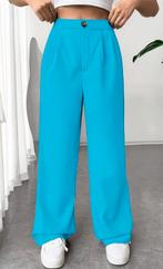 Dames blauwe pantalon broek met wijde pijpen, Maat 38/40 (M), Blauw, Ophalen of Verzenden, Zo goed als nieuw