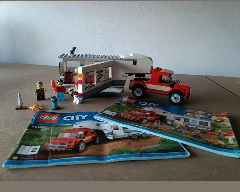 Lego City Pickup en caravan 60182, Kinderen en Baby's, Speelgoed | Duplo en Lego, Ophalen of Verzenden, Gebruikt, Complete set