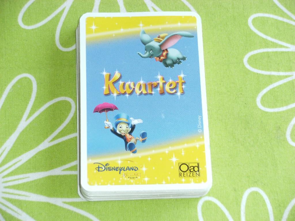 Kwartet Disneyland Parijs / Oad, Verzamelen, Speelkaarten, Jokers en Kwartetten, Zo goed als nieuw, Kwartet(ten), Ophalen of Verzenden