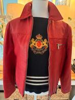 Rode, leren jas Eddy's Jackets, 38/M, vintage design, ZGAN., Ophalen of Verzenden, Zo goed als nieuw, Maat 38/40 (M), Rood