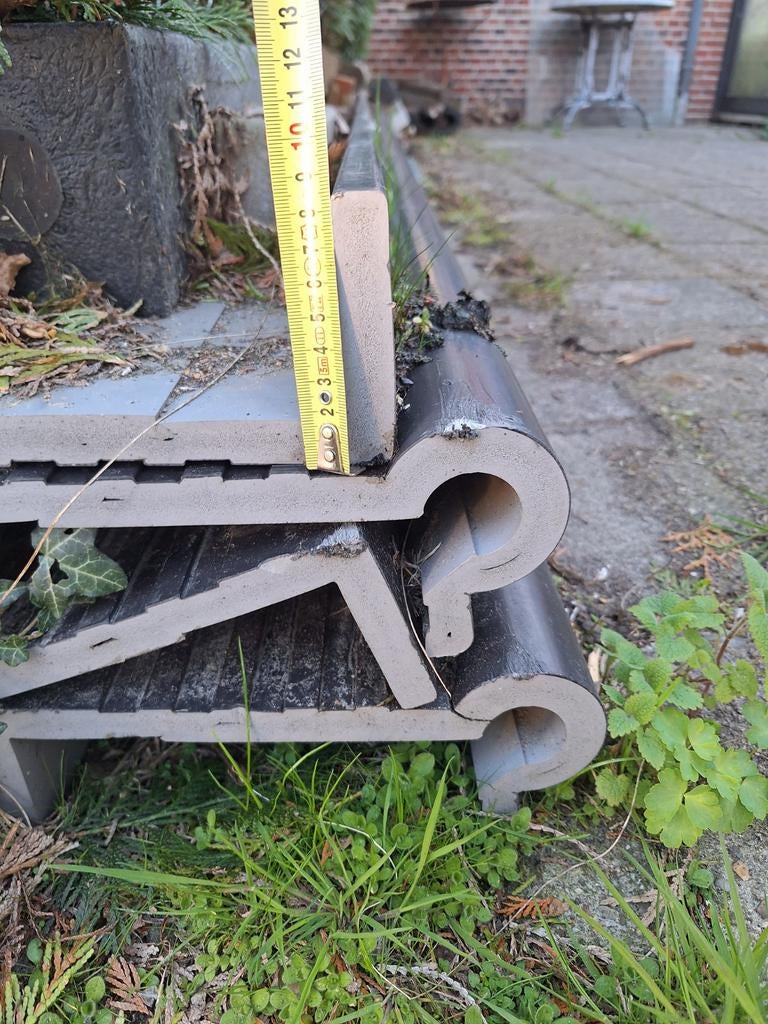 Kunststof Steiger/Beschoeiing Profielen - 24 meter, Ophalen of Verzenden