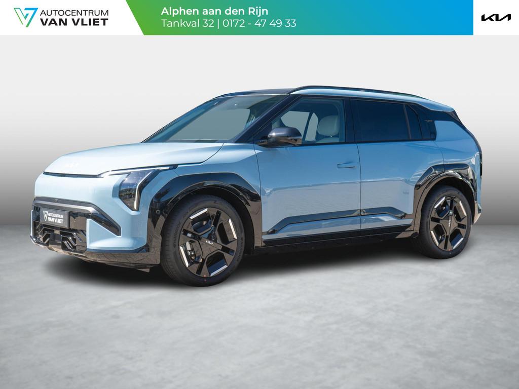 Kia EV3 GT-PlusLine 81.4 kWh | Schuifkanteldak | Stoel venti, Auto's, Kia, Stof, 510 min, Verwarming stoelen achter, Blauw