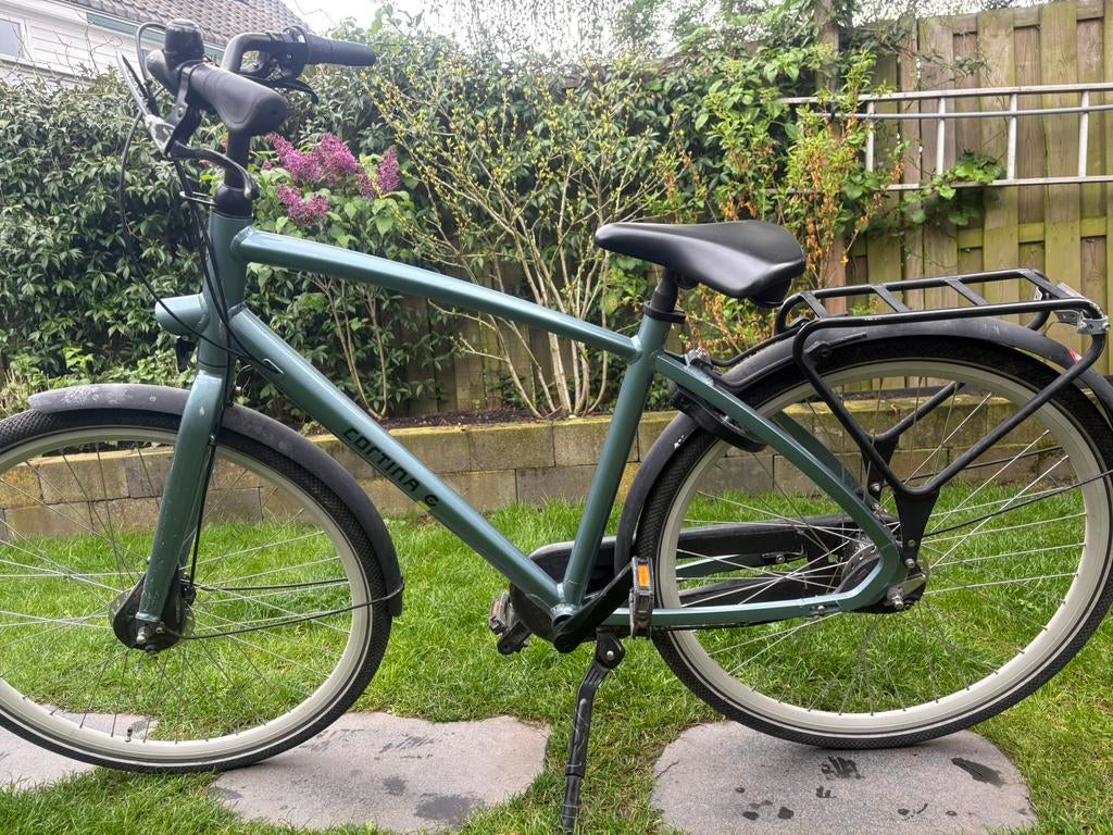 Lichtblauwe cortina jongensfiets, Fietsen en Brommers, Fietsen | Heren | Herenfietsen, Gebruikt, Versnellingen, 49 tot 53 cm, Ophalen