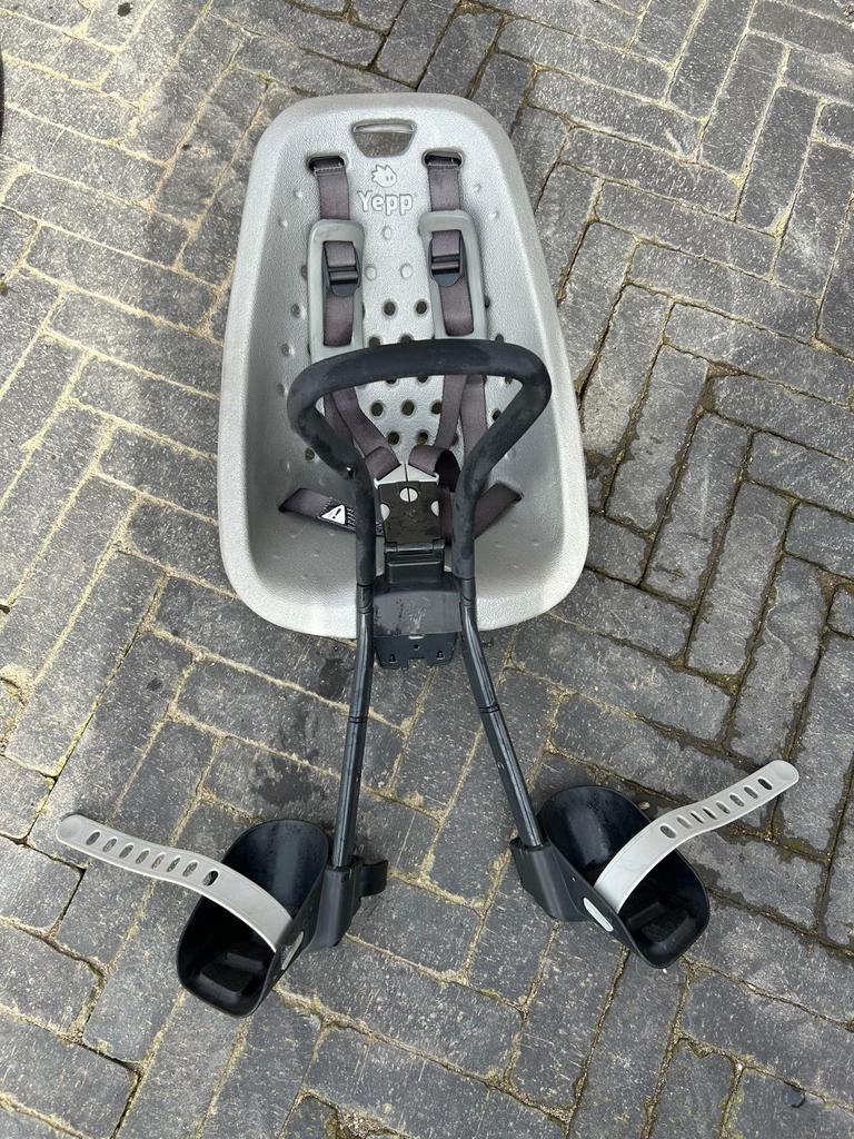 Yepp fietsstoeltje voor voorop, 0 t/m 10 kg, Voorzitje, Ophalen of Verzenden, Gebruikt