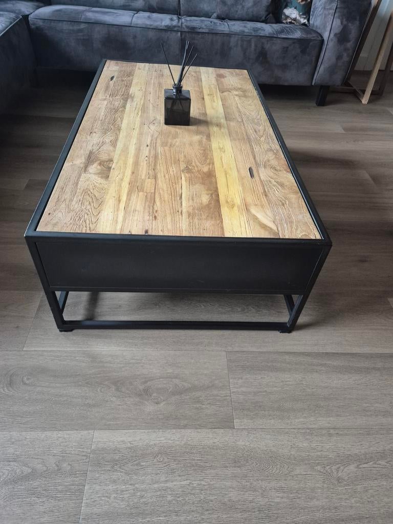 Salontafel mango hout, Ophalen, 100 tot 150 cm, 50 tot 100 cm, Zo goed als nieuw