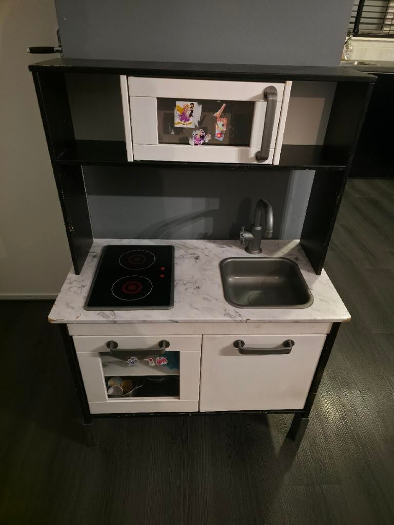 Ikea kinderkeuken zwart + Accessoires, Ophalen, Gebruikt, Hout, Speelkeuken