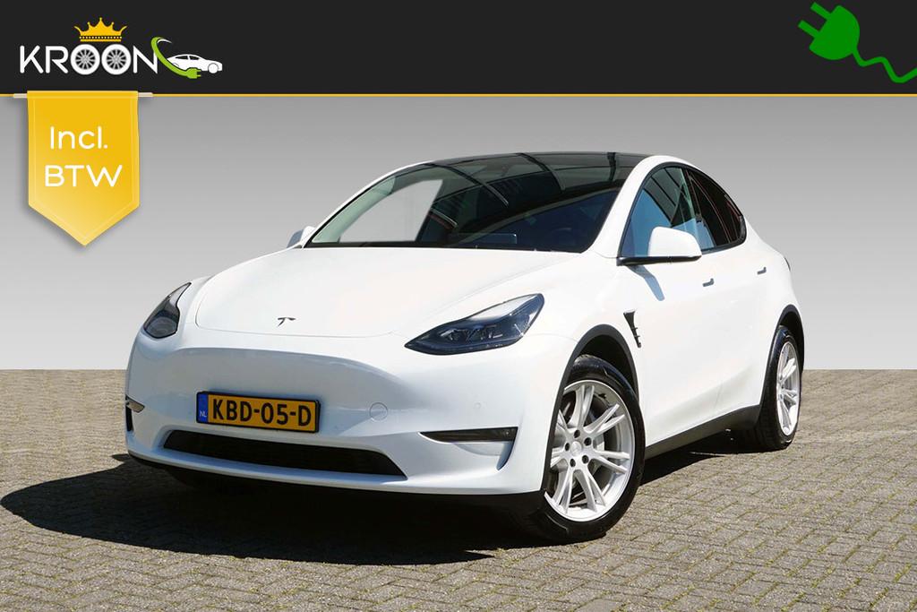 Tesla Model Y Long Range AWD 75kWh SOH 95% (bj 2022), Automaat, Gebruikt, Zwart, Met garantie (alle)