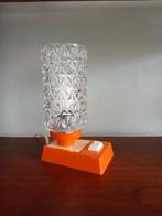 Mini tafellampje met kristalglas - Vintage jaren 60-70, Gebruikt, Vintage, Ophalen of Verzenden, Glas
