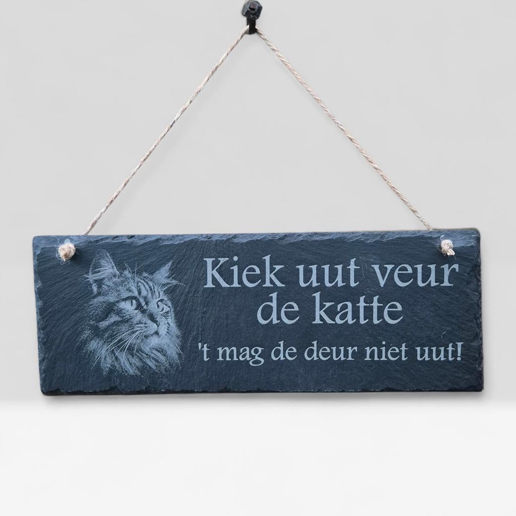 Uniek Leistenen Kattenbord – in dialect, Ophalen of Verzenden, Nieuw