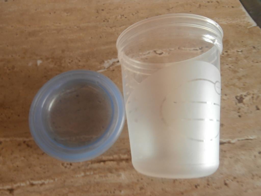 Babyvoeding beker voor melkpoeder babymelk maatbeker blauw, Ophalen of Verzenden, Zo goed als nieuw, Overige typen