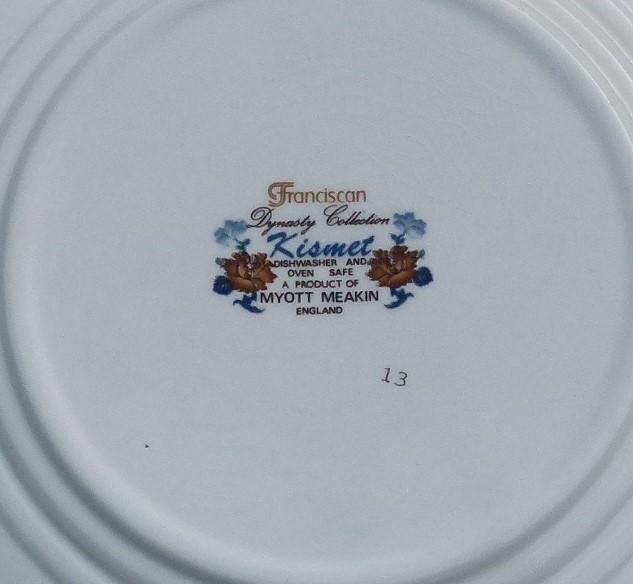 Franciscan Dessert Borden 17 cm 2 x Mandalay en 2 x Kismet, Nieuw, Ophalen of Verzenden, Bord(en), Wedgwood