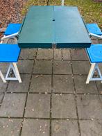 Picknick tafel in klapbaar als koffer echt merk  35 euro pi, Ophalen of Verzenden, Rechthoekig, Hout, Inklapbaar