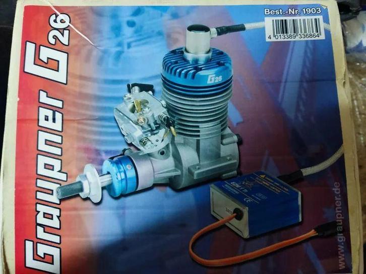 Graupner G26 Benzine Motor (best.nr 1903), Hobby en Vrije tijd, Modelbouw | Radiografisch | Vliegtuigen, Gebruikt, Benzine, Ophalen of Verzenden